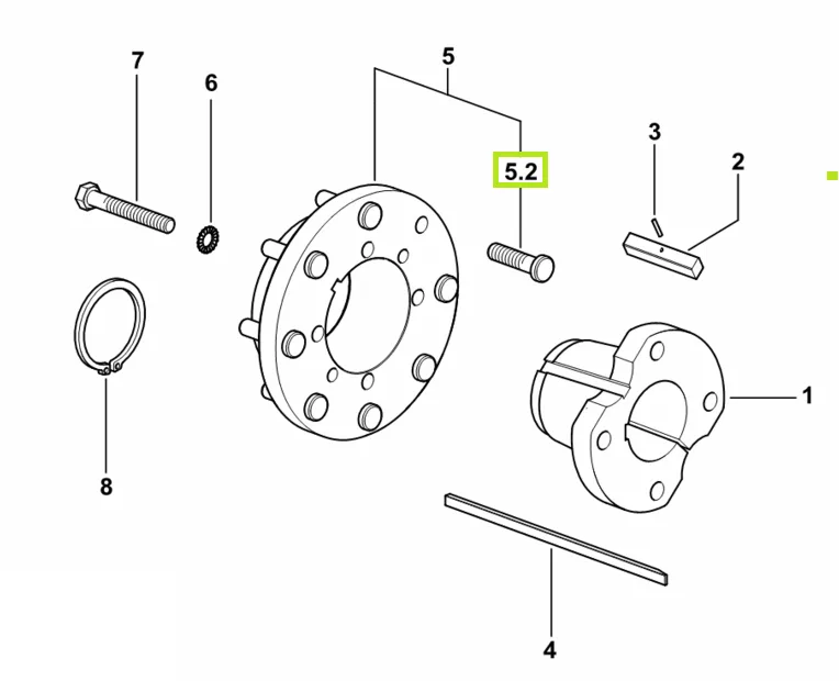 Śruba – Szpilka dwustronna piasty koła – M22 p1.5×85 – 0.009.3541.0 – SDF