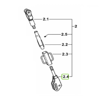 Widlak dolny cięgna pionowego - 0.010.5596.3 - SDF