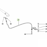 Linka hamulca pneumatycznego ręcznego - 0.011.4121.3 - SDF