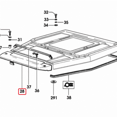 Daszek przedni kabiny - SZARY - 0.012.8900.0 - SDF