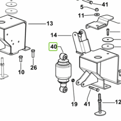 Amortyzator kabiny pneumatycznej - 0.015.1240.4 - SDF