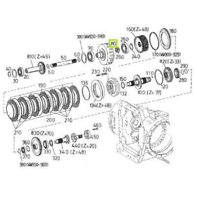 Kosz skrzyni biegów - Tarcza h=1,50 / z=50 - 0.900.1132.0 - SDF