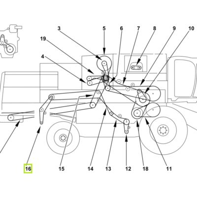 PAS WAŁU WYTRZĄSACZA SŁOMY - 17x2540 - 0.900.2515.2 - SDF