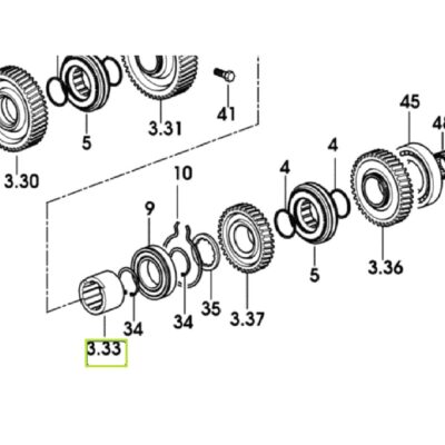 Tuleja wału zakresu skrzyni biegów - 0.008.4126.0/10 - SDF