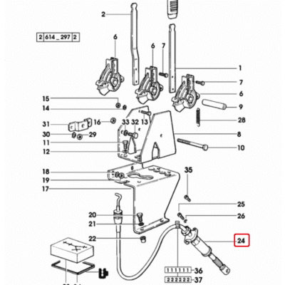 Linka cięgno sekcji rozdzielacza - 1115mm - 0.011.4037.3/20 - SDF