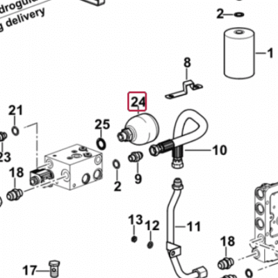 Skumulator hydrauliczny Hydroakumulator - 0.013.8759.0/20 - SDF