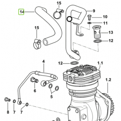 Rura - przewód chłodnicy oleju - 0.014.9301.0/10 - SDF
