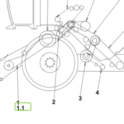 Pas złożony podajnika - 3hb x 4560La - 01146076 - SDF