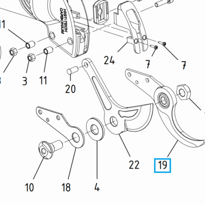 Ostrze stałe sekatora STAR 40 - 0175.0164 - CAMPAGNOLA