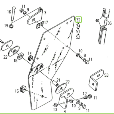 Szyba drzwi prawe - 04352849 - SDF