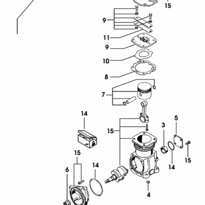 Zestaw uszczelek zestaw naprawczy montażowy sprężarki powietrza - 04436277 - SDF