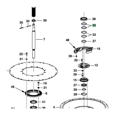 Pierścień dystansowy podkładka ustalająca - Dysk 90/110x1,00 ISO 4759-3 - 163.134 - POTTINGER