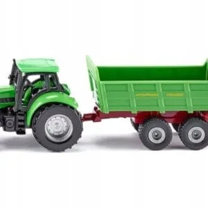 Zabawka ciągnik - DEUTZ-FAHR Agrotron 265 z rozrzutnikiem Strautmann - 1673 - SIKU