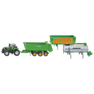Zestaw - DEUTZ FAHR X720 + JOSKIN przyczepy beczka - 1:87 - 1848 - SIKU