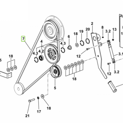 Pas klinowy - 17x11x2123 - 2.4119.212.0 - SDF