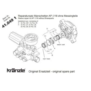 Zestaw naprawczy pompy AP / APG / AM - 410491 - KRANZLE