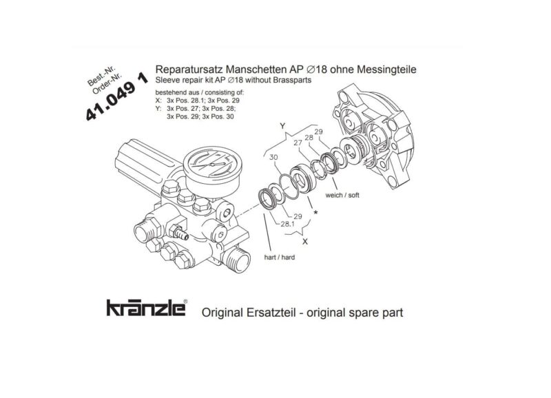 Zestaw naprawczy pompy AP / APG / AM – 410491 – KRANZLE