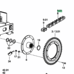 Łańcuch rolkowy główny - EUROPROFI - 65 ogniw - 462.763 - POETTINGER