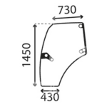 Szyba drzwi lewa zamiennik - 0.012.1433.0/20 - 65004063 - GLASSINTER