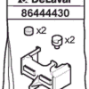 Zestaw naprawczy filtrów jednostki - MU480 - 86444430 - DELAVAL
