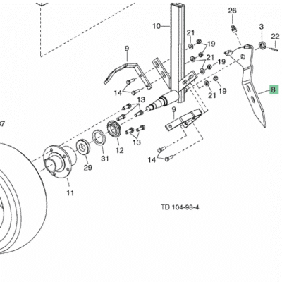 Skrobak - Kolec zabierający koła wahliwego - SERVO - 923.44.555.0 - POTTINGER