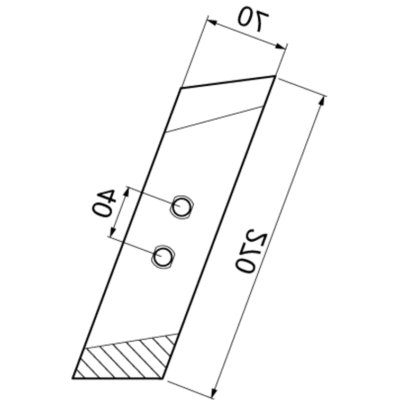 Dłuto do pługa prawe - DURASTAR - 930.70.126.0+0 - POTTINGER