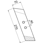 Dłuto do pługa lewe - DURASTAR - 930.71.126.0+0 - POTTINGER