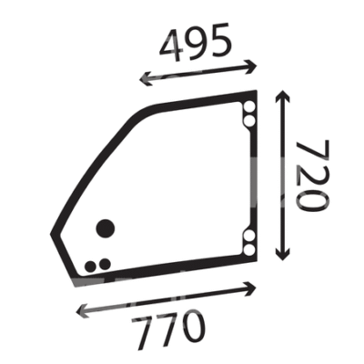 Szyba górna drzwi - 091290 - B101221 - GLASSINTER