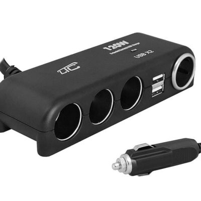 Adapter - CAR FIRE 4 gniazda 120W 2xUSB 1,2A - LXAS3 - LTC
