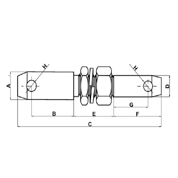 Sworzeń przykręcany cięgła dolnego - 28/22x197 mm - kat.1/2 - Z422.287KR
