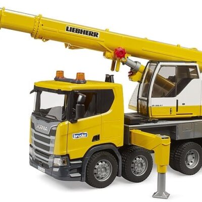 Zabawka - Dźwig budowlany Scania Super 560R z dźwigiem Liebherr - 03571 - BRUDER