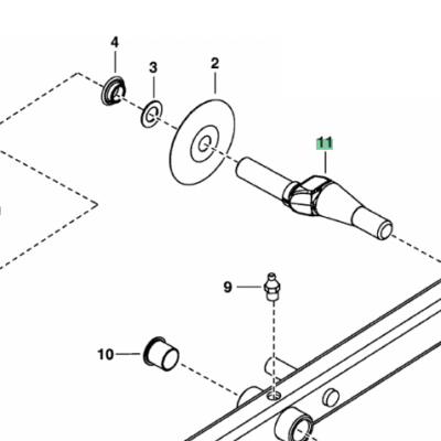 Mimośrodkowa oś koła zgrabiarki TOP - GTW 40 - 610.104 - POTTINGER