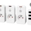 Gniazdo sieciowe x3 sterowane pilotem - 10A - 72-051 - BLOW