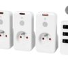 Gniazdo sieciowe x3 sterowane pilotem - 16A - 72-052 - BLOW