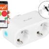 Inteligentne gniazdko WiFi SMART TUYA podwójne sterowane - 72-072 - BLOW