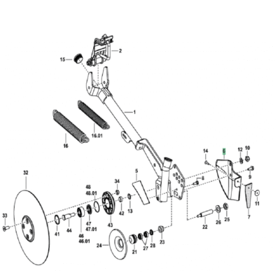 Redlica siewnika VITASEM - PRAWA - 8612.32.322.0 - POTTINGER
