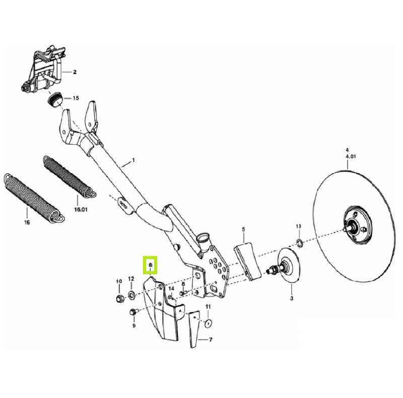 Redlica siewnika lewa – VITASEM – 8612.32.321.0 – POTTINGER