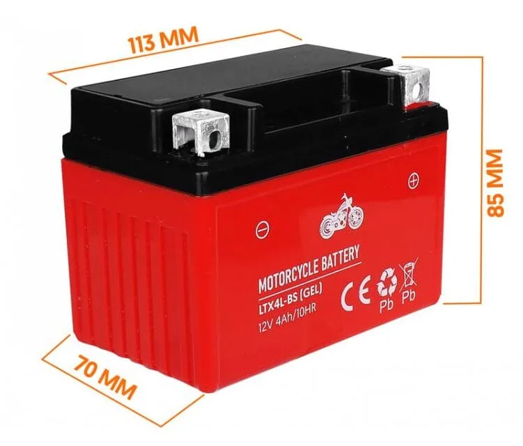 Akumulator żelowy motocyklowy - 12V4AH/10HR - LTX4L-BS - LTC
