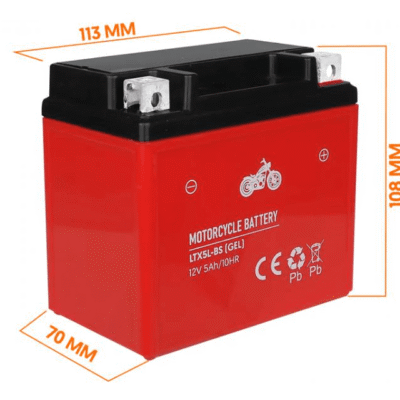 Akumulator żelowy motocyklowy - 12V5AH - LTX5L-BS - LTC