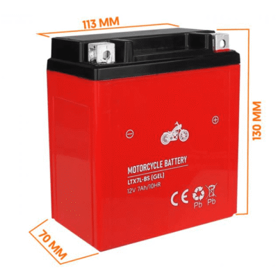 Akumulator żelowy motocyklowy - 12V 7AH - LTX7L-BS - LTC