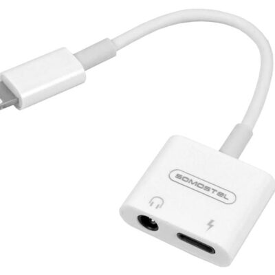Adapter HF iPhone - audio jack - biały - SMS-BZ03 - LXSMS03 - SOMOSTEL