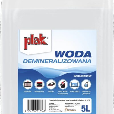 Woda Demineralizowana Destylowana 5L - SCWODADEMI5L - PLAK