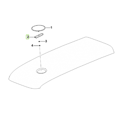Poprzeczka mała korka maski - 0.009.7672.0 - SDF