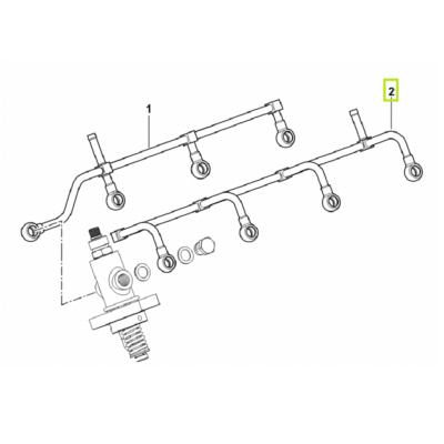 Przewody pompy paliwowej górne pomp - 0.015.6801.3 - SDF