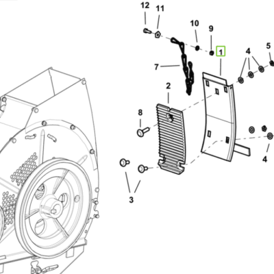 Pokrywa przenośnika ślimakowego kombajnu - 0.040.2408.3 - SDF