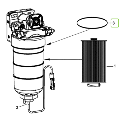 Pierścień uszczelniający oring filtra paliwa - 0.900.7809.0 - SDF
