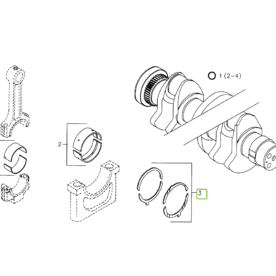 Podkładka ustalająca wału korbowego - 2.40mm - 02929104 - DEUTZ