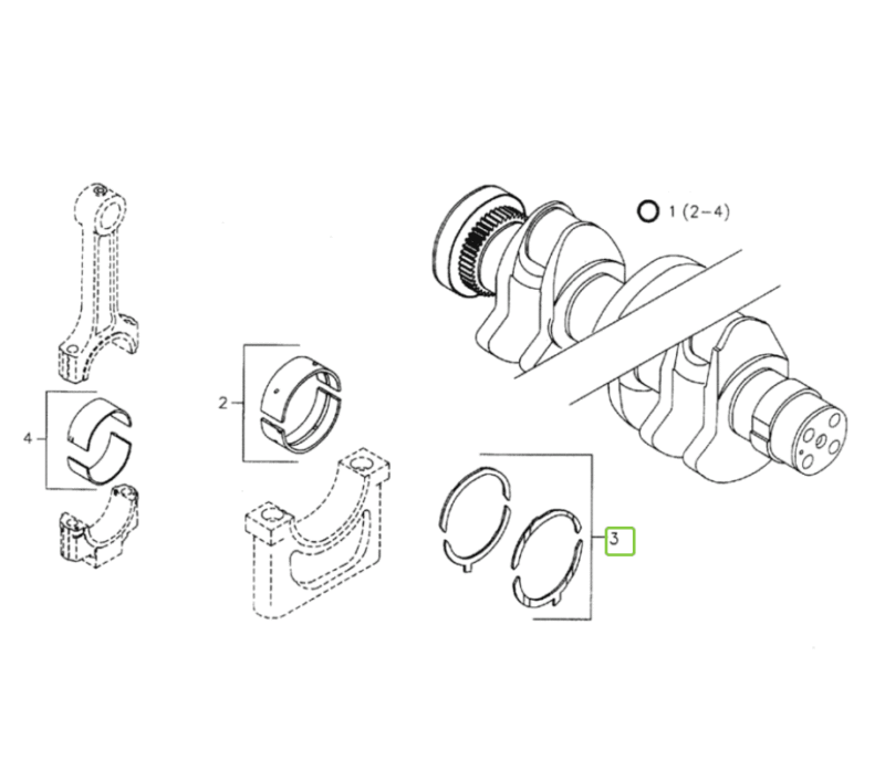 Podkładka ustalająca wału korbowego – 2.40mm – 02929104 – DEUTZ