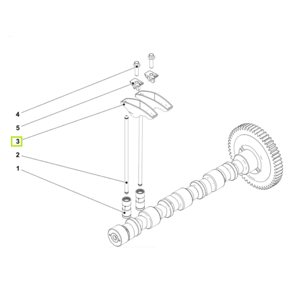 Wahacz laski popychacza - TCD3.6 L4 - 04125796 - DEUTZ