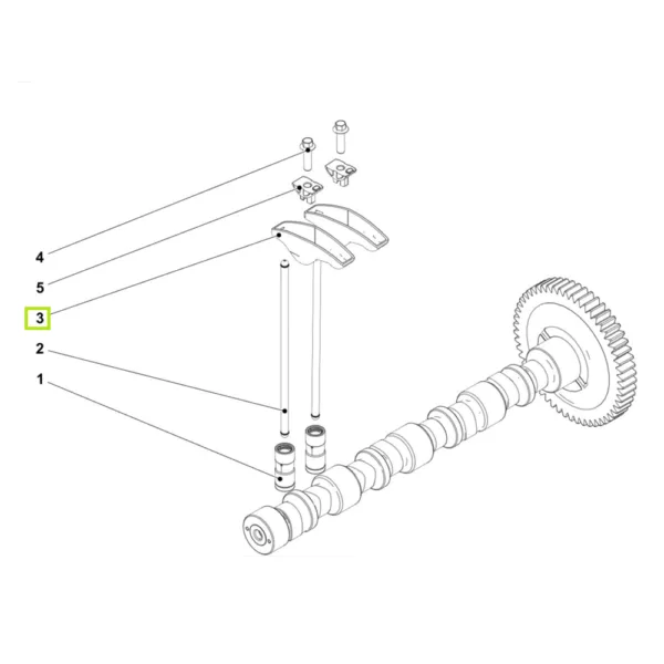 Wahacz laski popychacza TCD3.6 L4 - 04125796 - DEUTZ